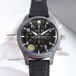 TW Factory Replica Swiss IWC Pilot’s Top Gun Chronograph Watch Black Ceramic Case